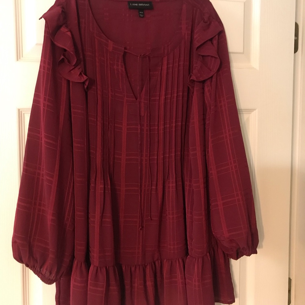 NWOT Burgundy Lane Bryant blouse size 18/20